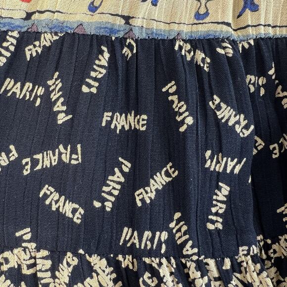 VTG Y2K Sz 4 Carole Little Skirt Cottagecore Abstract Boho Maxi Elastic Waist - Picture 5 of 12